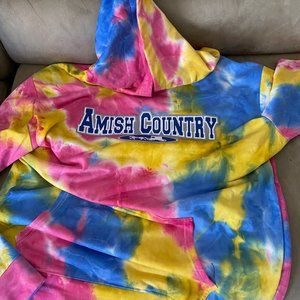 Tie Die Hooded T shirt, 2x